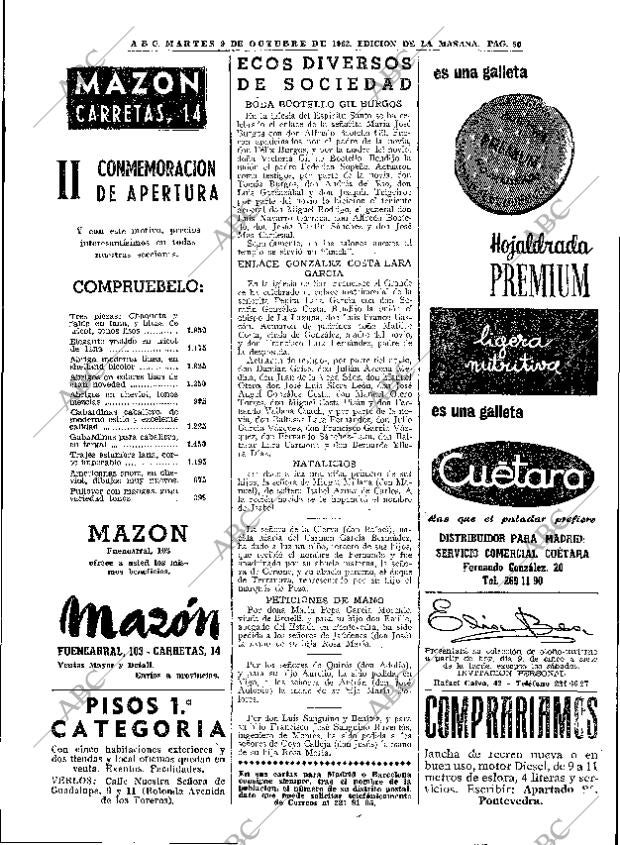 ABC MADRID 09-10-1962 página 50