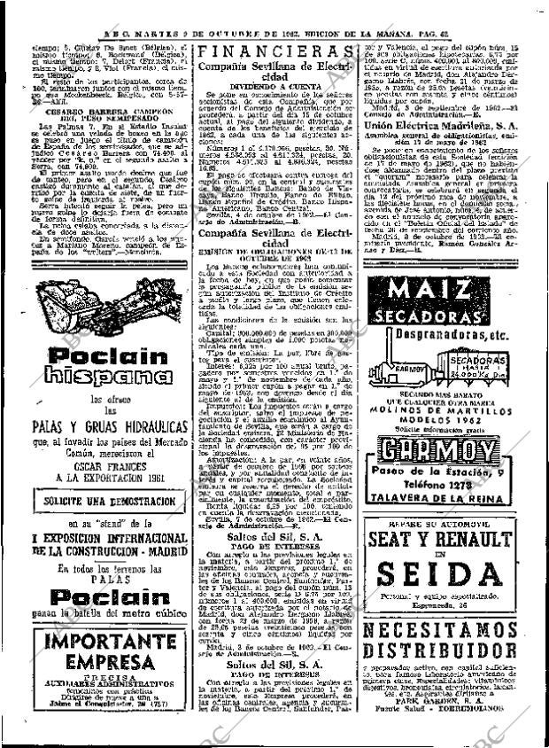 ABC MADRID 09-10-1962 página 62