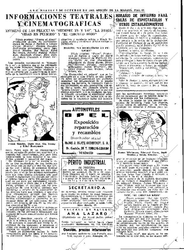 ABC MADRID 09-10-1962 página 63