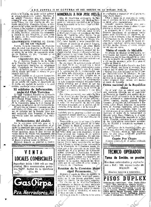 ABC MADRID 11-10-1962 página 74