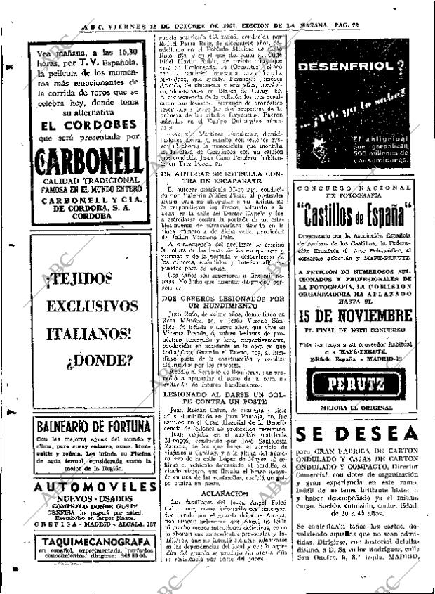 ABC MADRID 12-10-1962 página 72