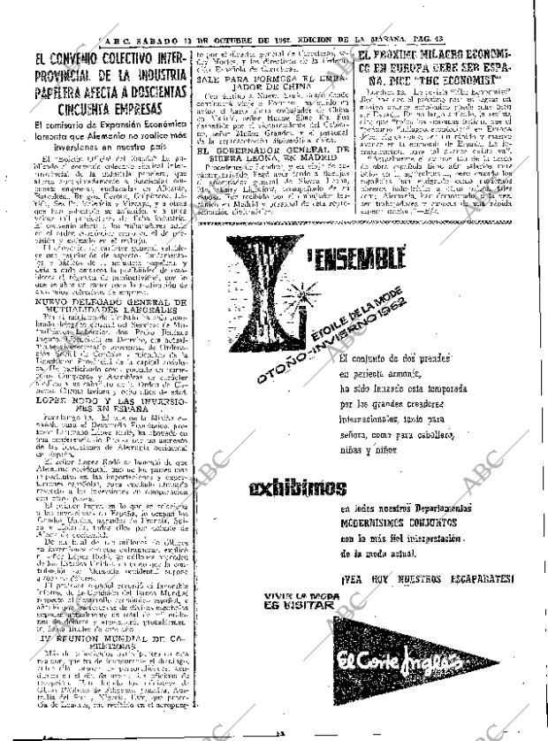 ABC MADRID 13-10-1962 página 43