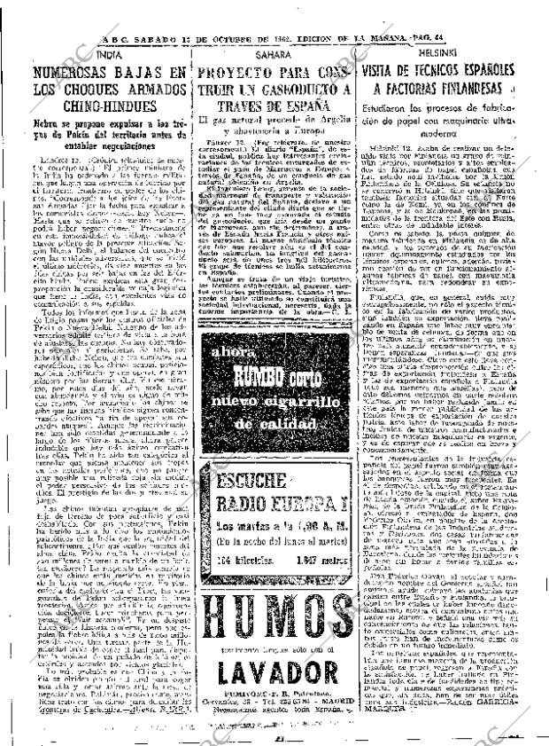 ABC MADRID 13-10-1962 página 44