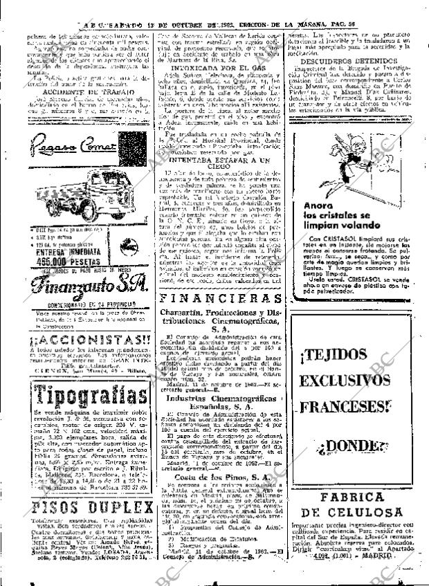 ABC MADRID 13-10-1962 página 56