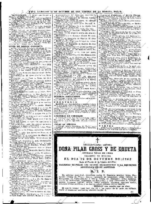 ABC MADRID 13-10-1962 página 70