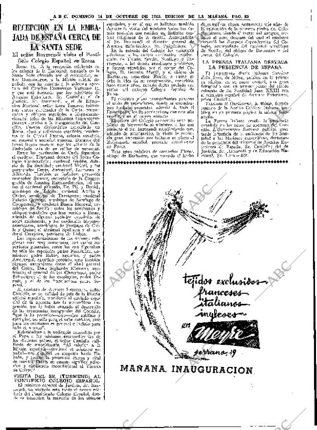 ABC MADRID 14-10-1962 página 83