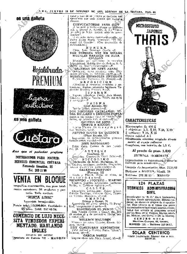 ABC MADRID 18-10-1962 página 64