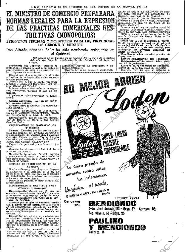 ABC MADRID 20-10-1962 página 49