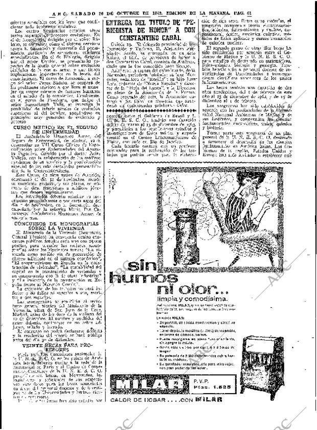ABC MADRID 20-10-1962 página 61