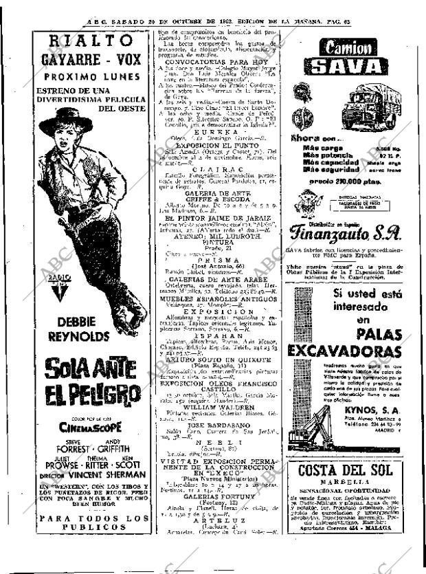 ABC MADRID 20-10-1962 página 62