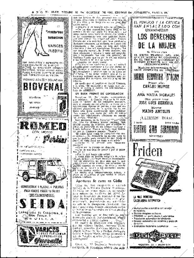 ABC SEVILLA 20-10-1962 página 28