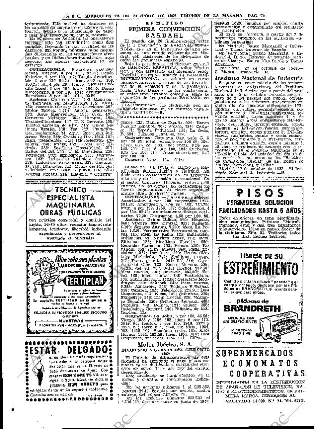 ABC MADRID 24-10-1962 página 72