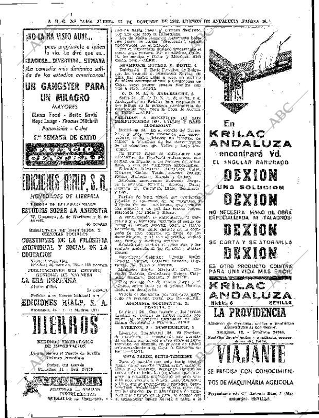 ABC SEVILLA 25-10-1962 página 56