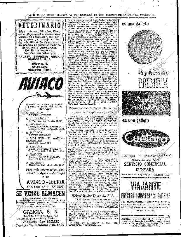 ABC SEVILLA 30-10-1962 página 38