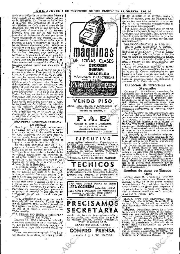 ABC MADRID 01-11-1962 página 26