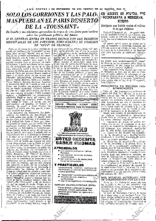 ABC MADRID 01-11-1962 página 27