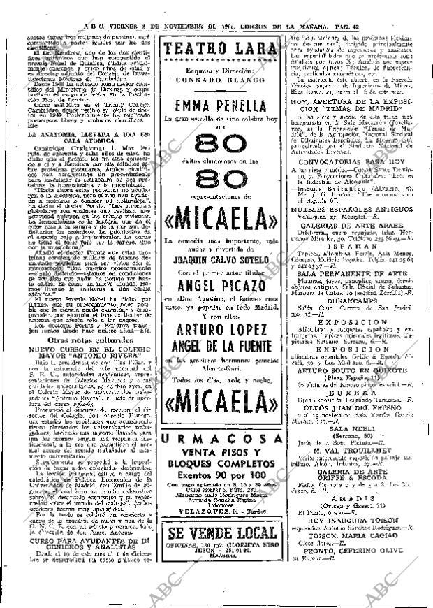ABC MADRID 02-11-1962 página 42