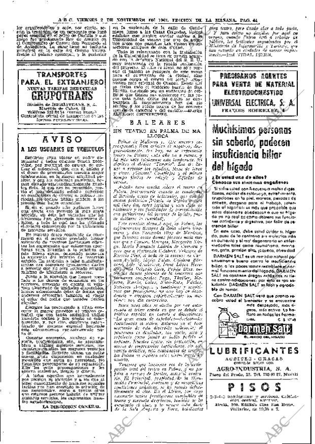 ABC MADRID 02-11-1962 página 44