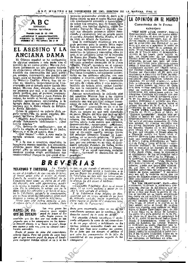 ABC MADRID 06-11-1962 página 32