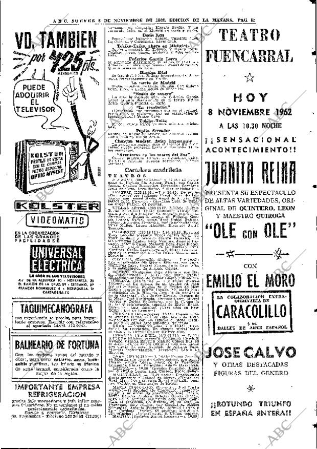 ABC MADRID 08-11-1962 página 81