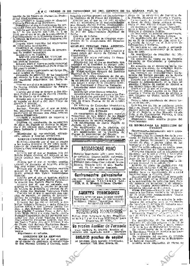 ABC MADRID 10-11-1962 página 54