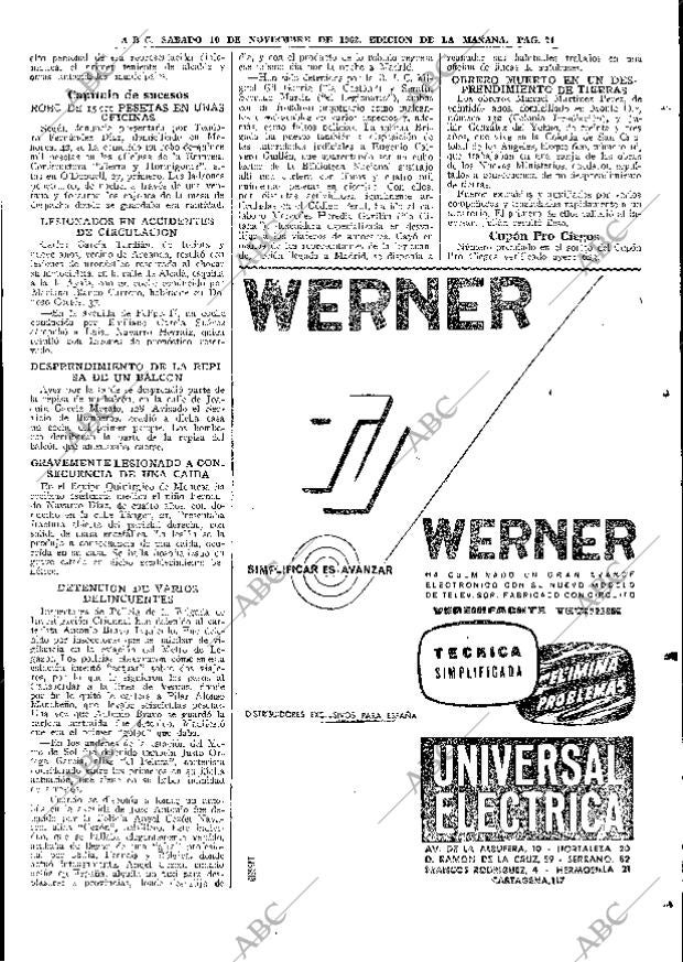 ABC MADRID 10-11-1962 página 71