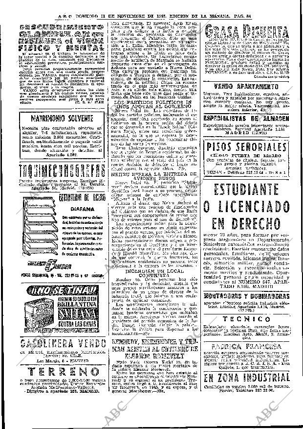 ABC MADRID 11-11-1962 página 102