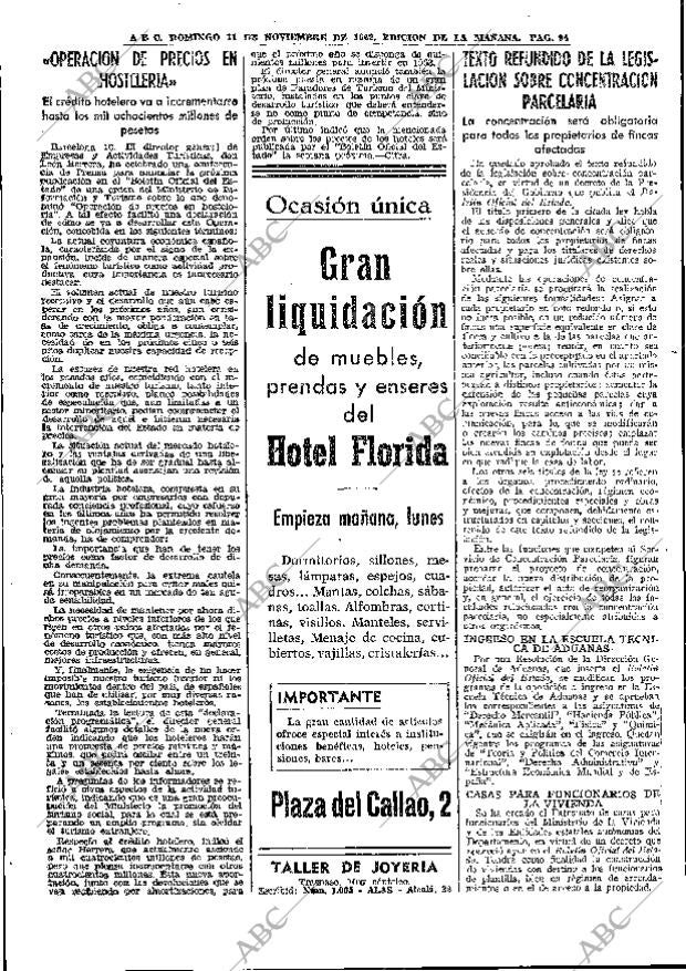 ABC MADRID 11-11-1962 página 110