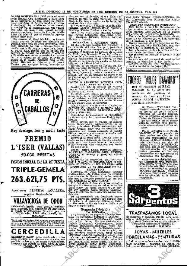 ABC MADRID 11-11-1962 página 122