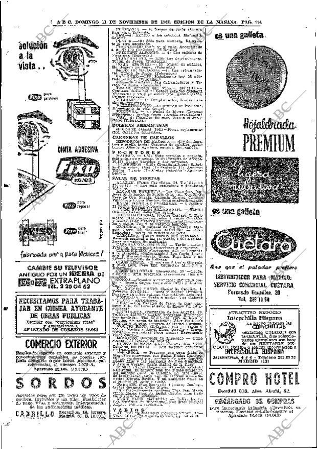 ABC MADRID 11-11-1962 página 130