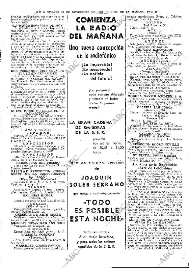 ABC MADRID 13-11-1962 página 60