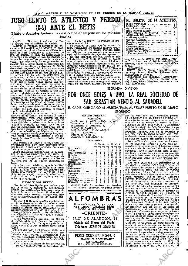 ABC MADRID 13-11-1962 página 73