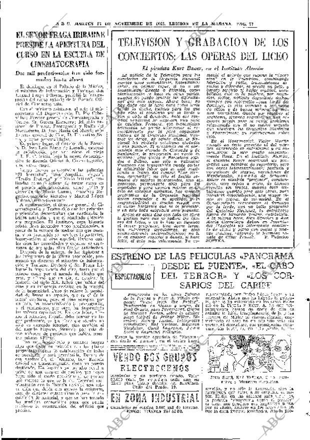 ABC MADRID 13-11-1962 página 77