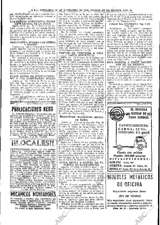 ABC MADRID 14-11-1962 página 54