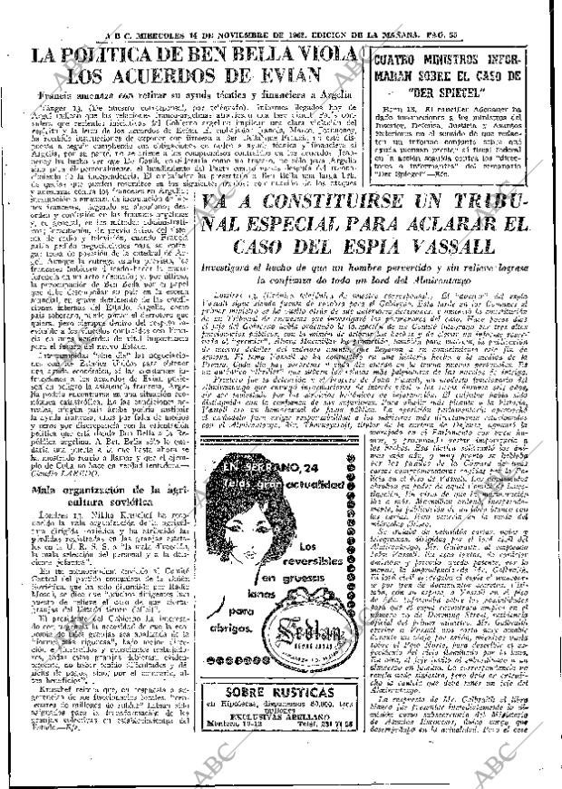 ABC MADRID 14-11-1962 página 55