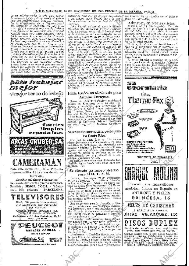 ABC MADRID 14-11-1962 página 56