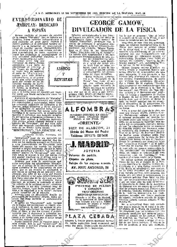 ABC MADRID 14-11-1962 página 69