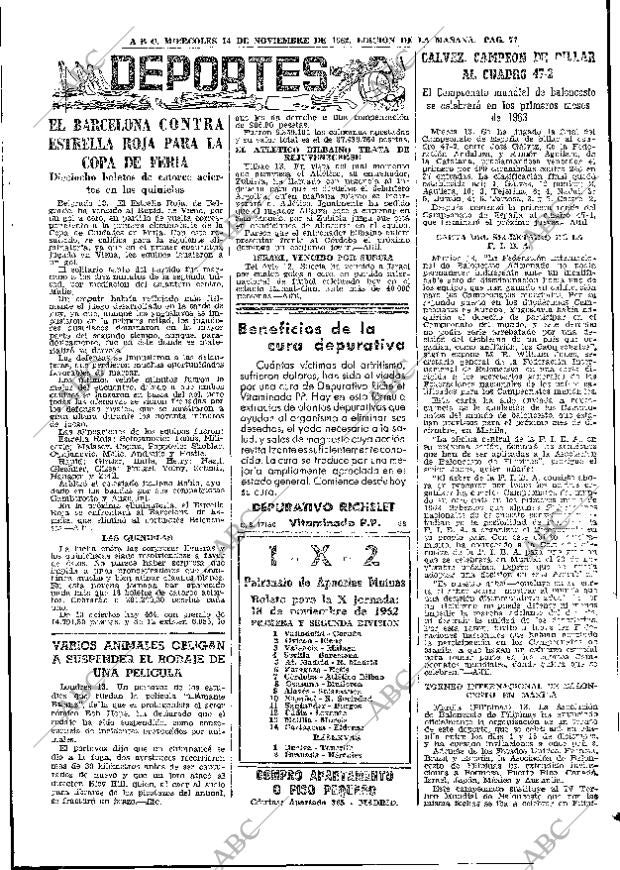 ABC MADRID 14-11-1962 página 77