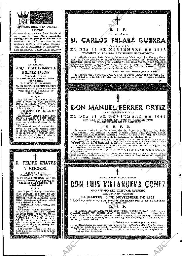 ABC MADRID 14-11-1962 página 91