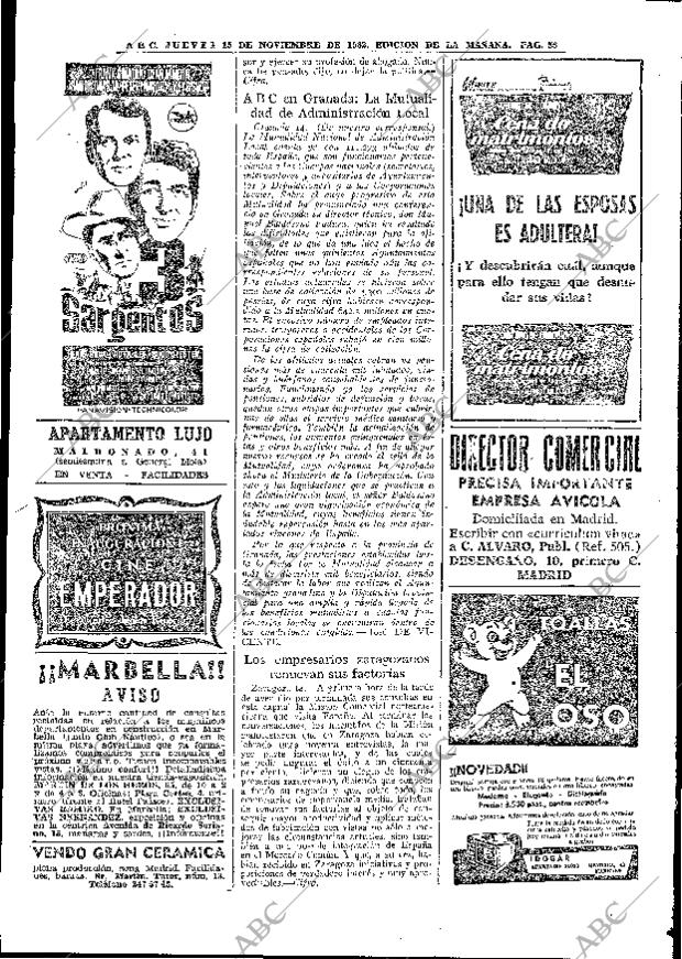 ABC MADRID 15-11-1962 página 56