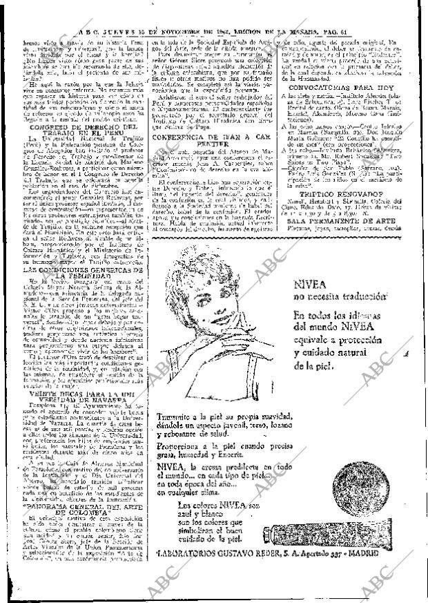 ABC MADRID 15-11-1962 página 61