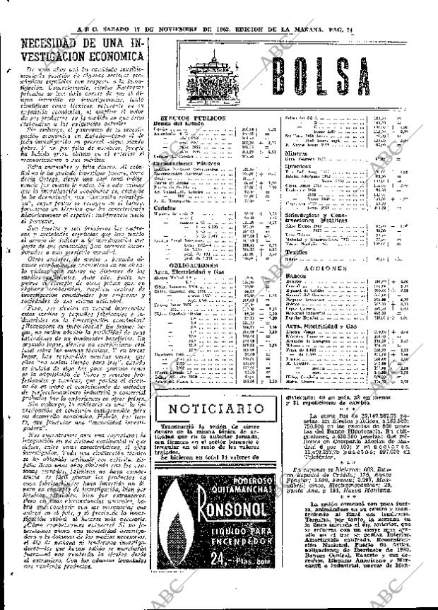 ABC MADRID 17-11-1962 página 74