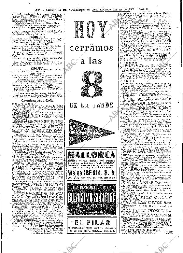 ABC MADRID 17-11-1962 página 83