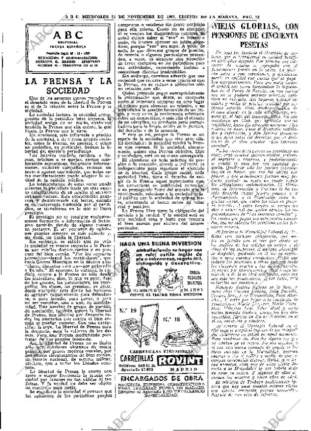 ABC MADRID 21-11-1962 página 32