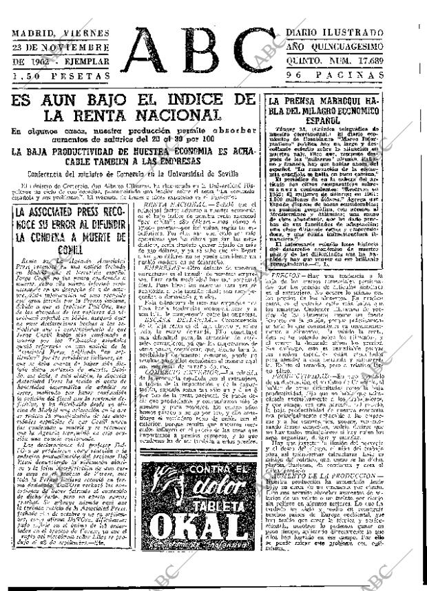 ABC MADRID 23-11-1962 página 47