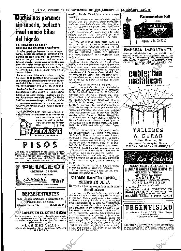ABC MADRID 23-11-1962 página 50