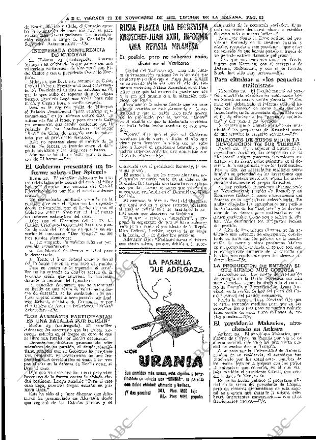 ABC MADRID 23-11-1962 página 52