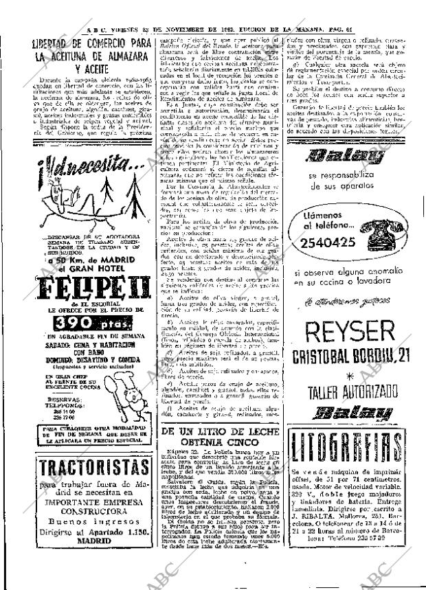 ABC MADRID 23-11-1962 página 64