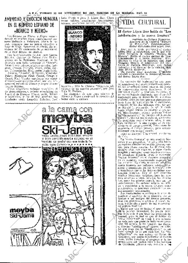 ABC MADRID 23-11-1962 página 65