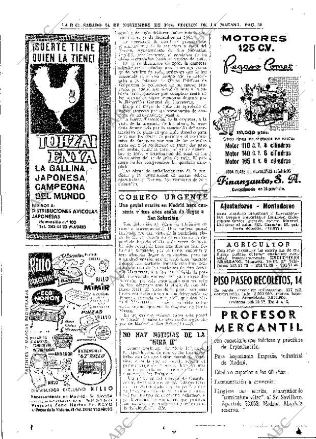 ABC MADRID 24-11-1962 página 52